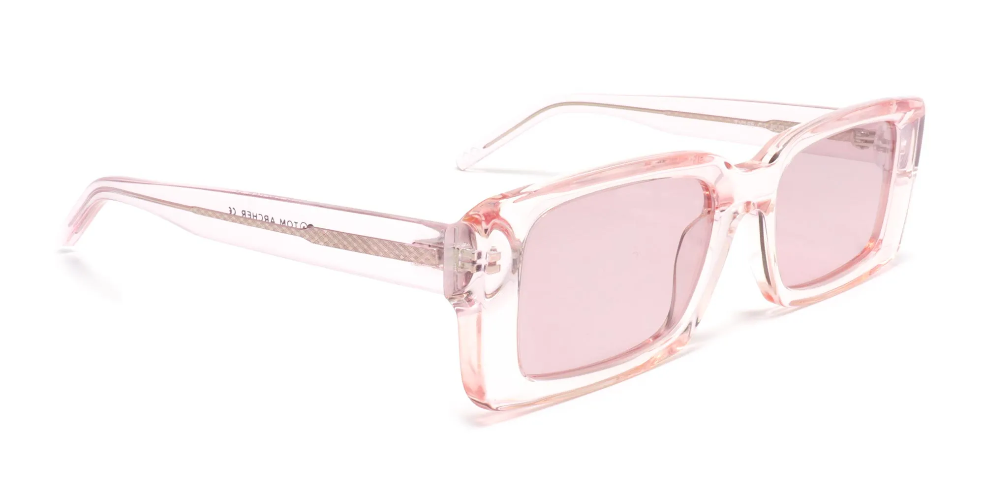 pink rectangle sunglasses for women-2