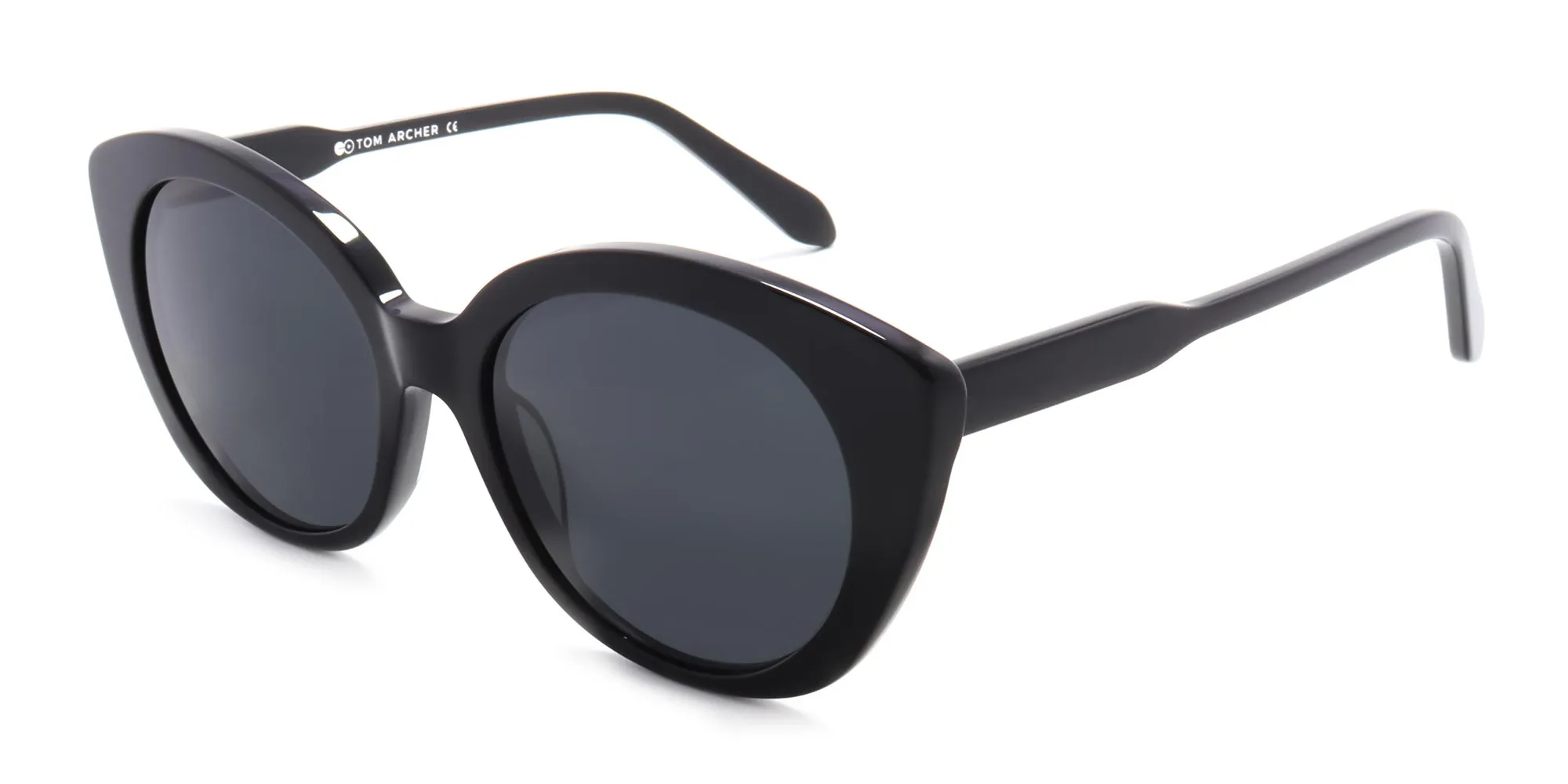 black oversized cat eye sunglasses-2