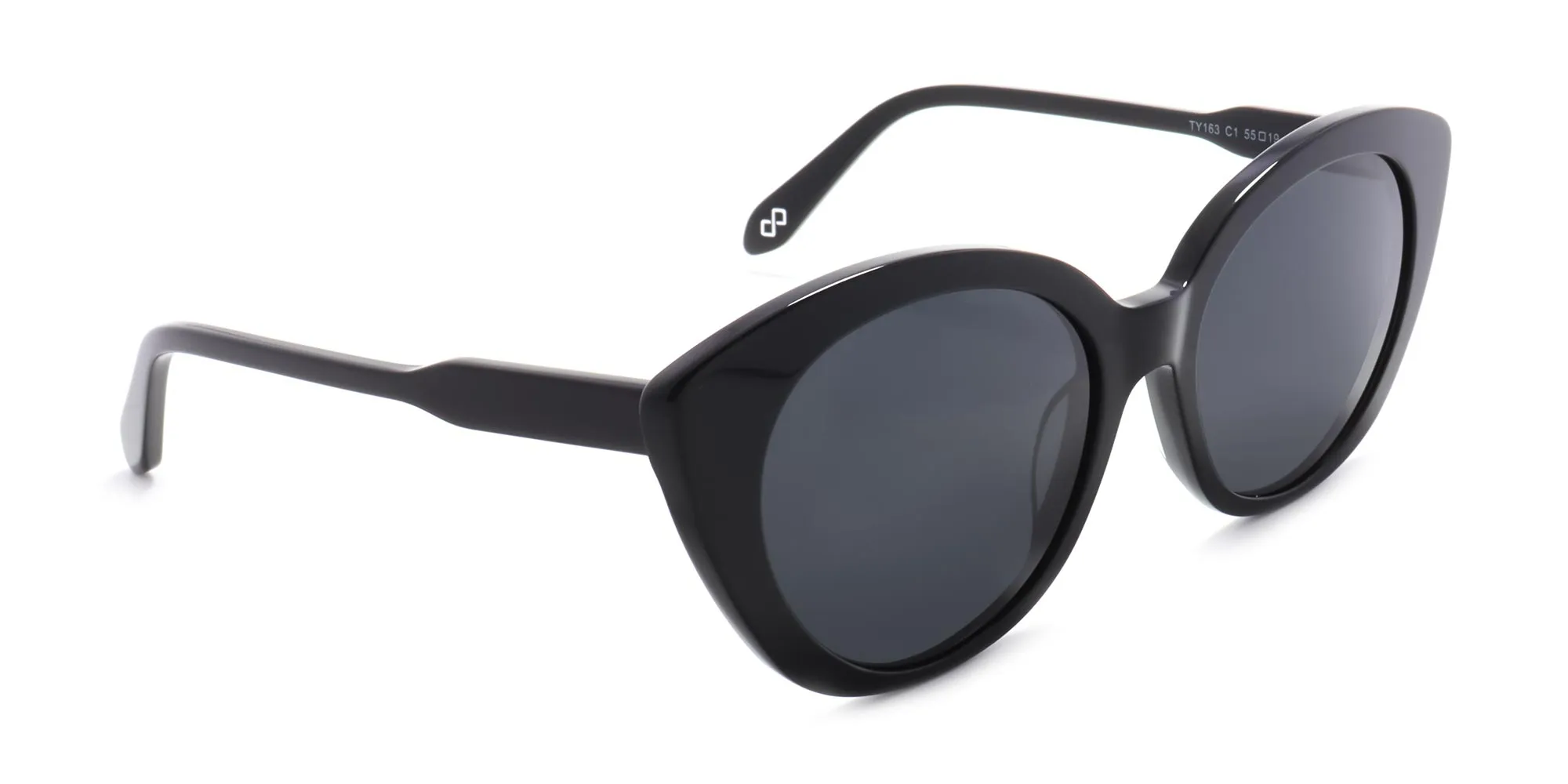 black oversized cat eye sunglasses-2