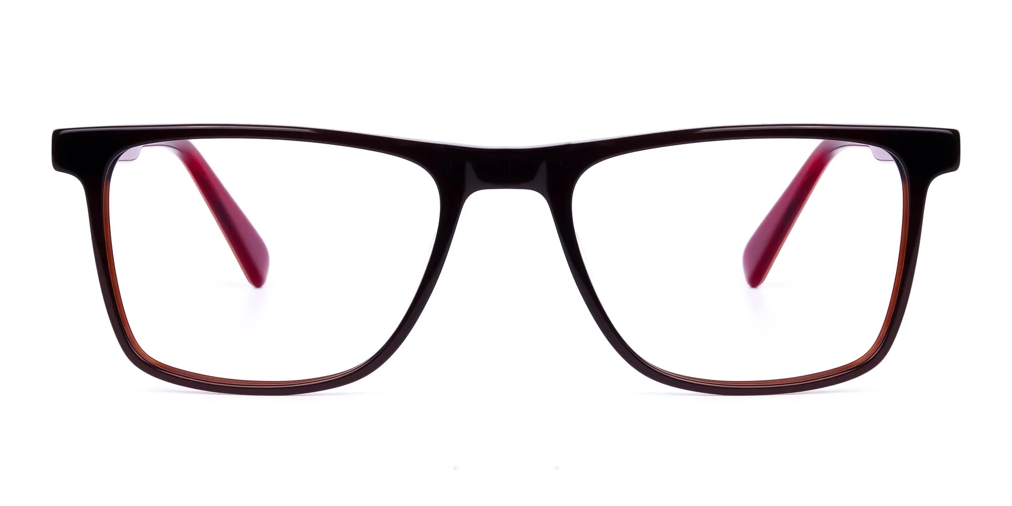 Dark Brown Rimmed Rectangular Glasses-2