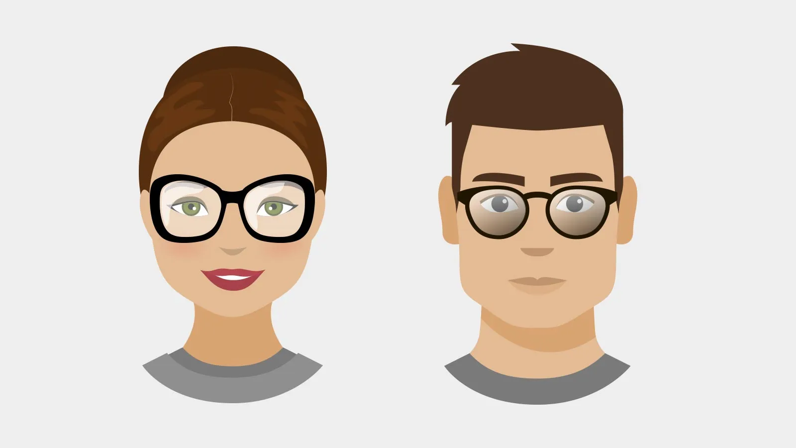 What are the suitable glasses for rectangular face shape?