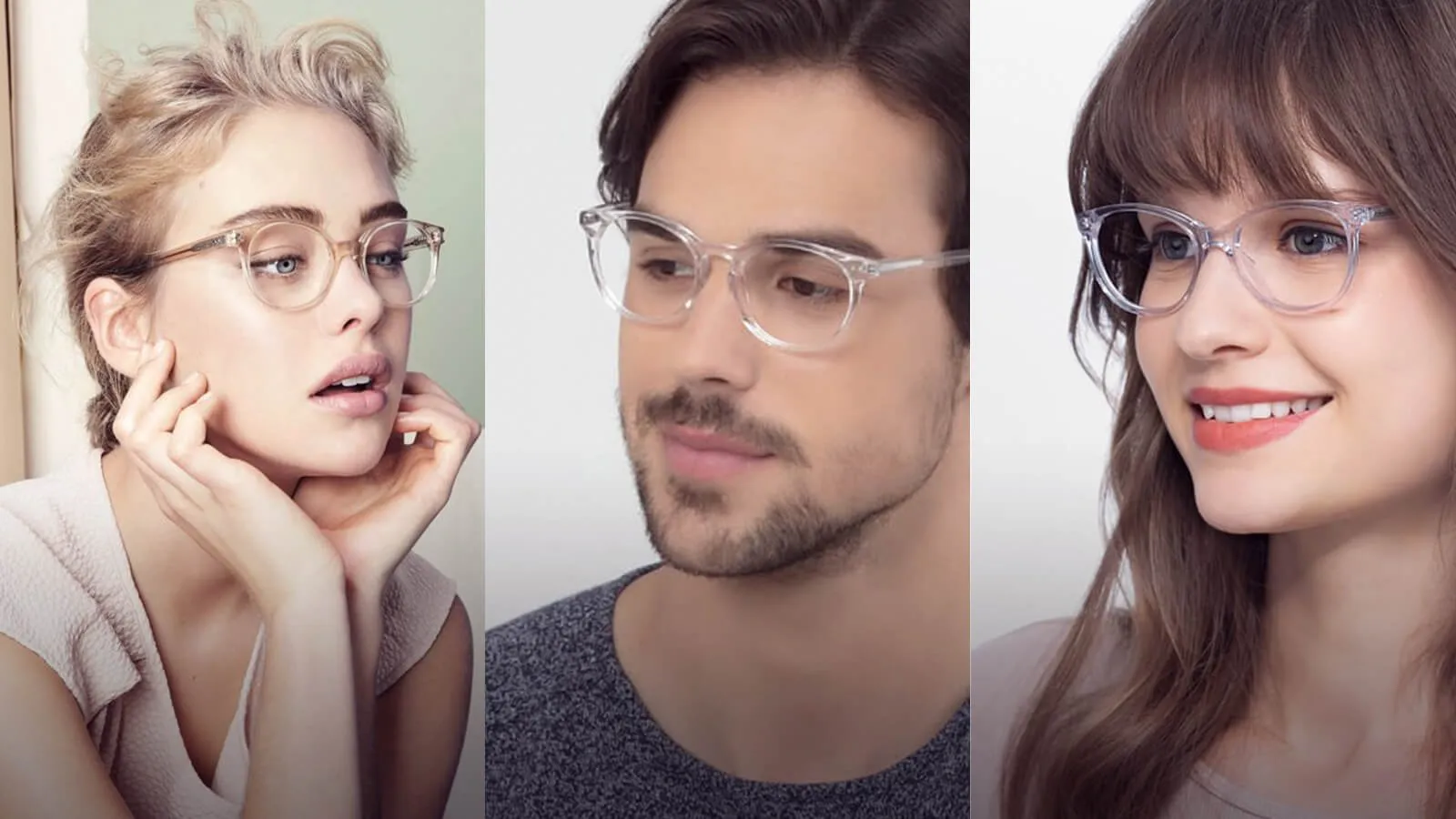 Transparent eyeglasses store