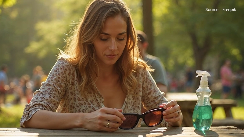 Using dish soap water to remove scratches from sunglasses