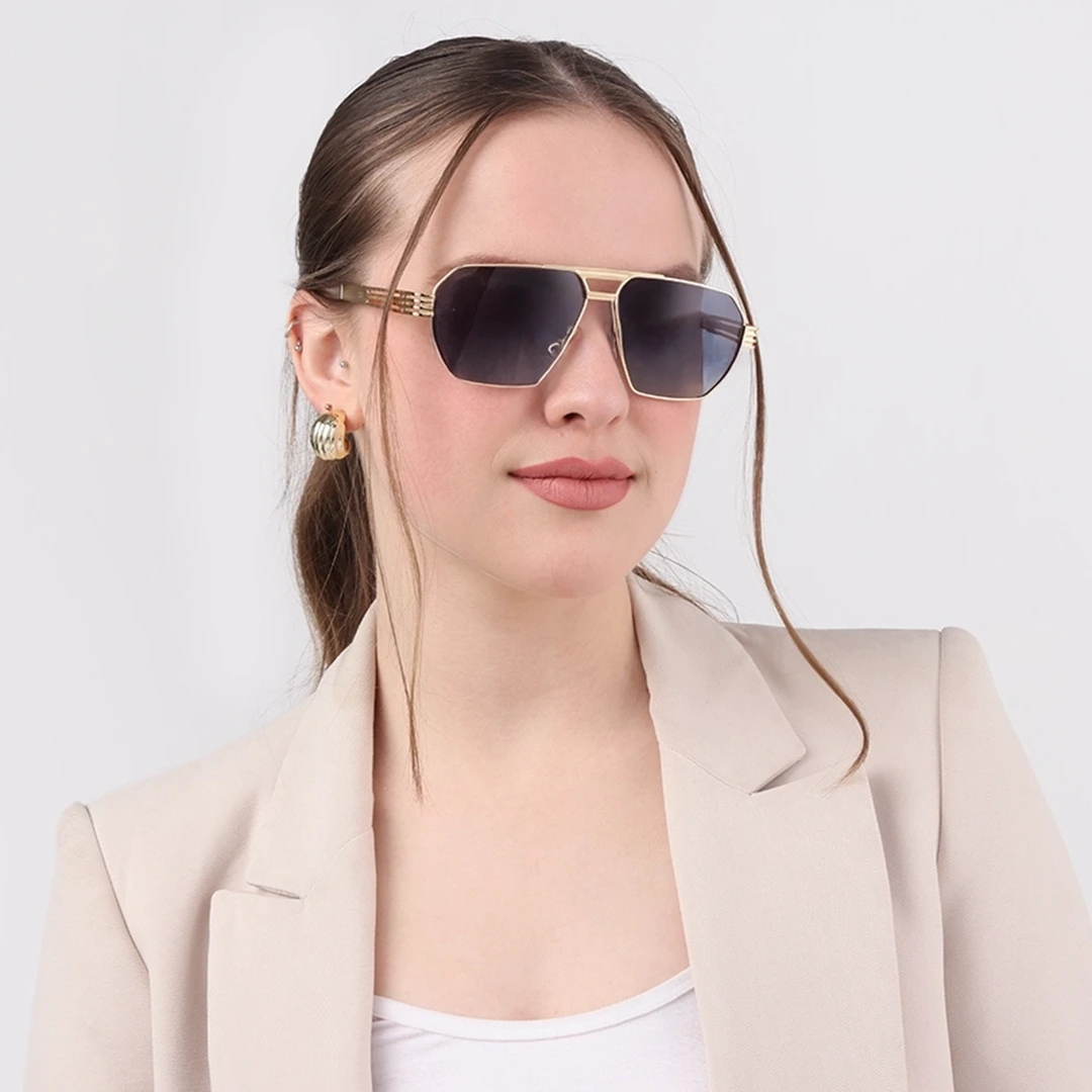 Geometric Pilot Sunglasses