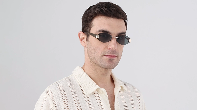 Geometric Frame Sunglasses