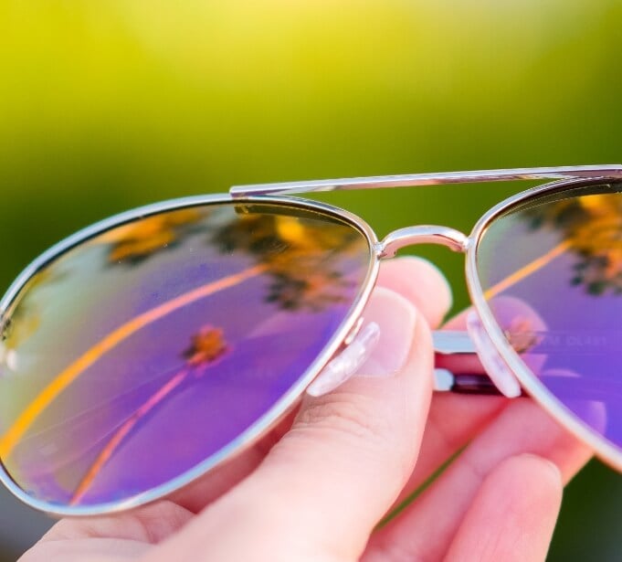 Prescription sunglasses mirror store lenses