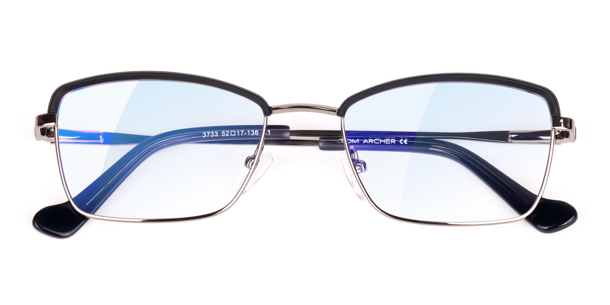 metal frame blue light glasses