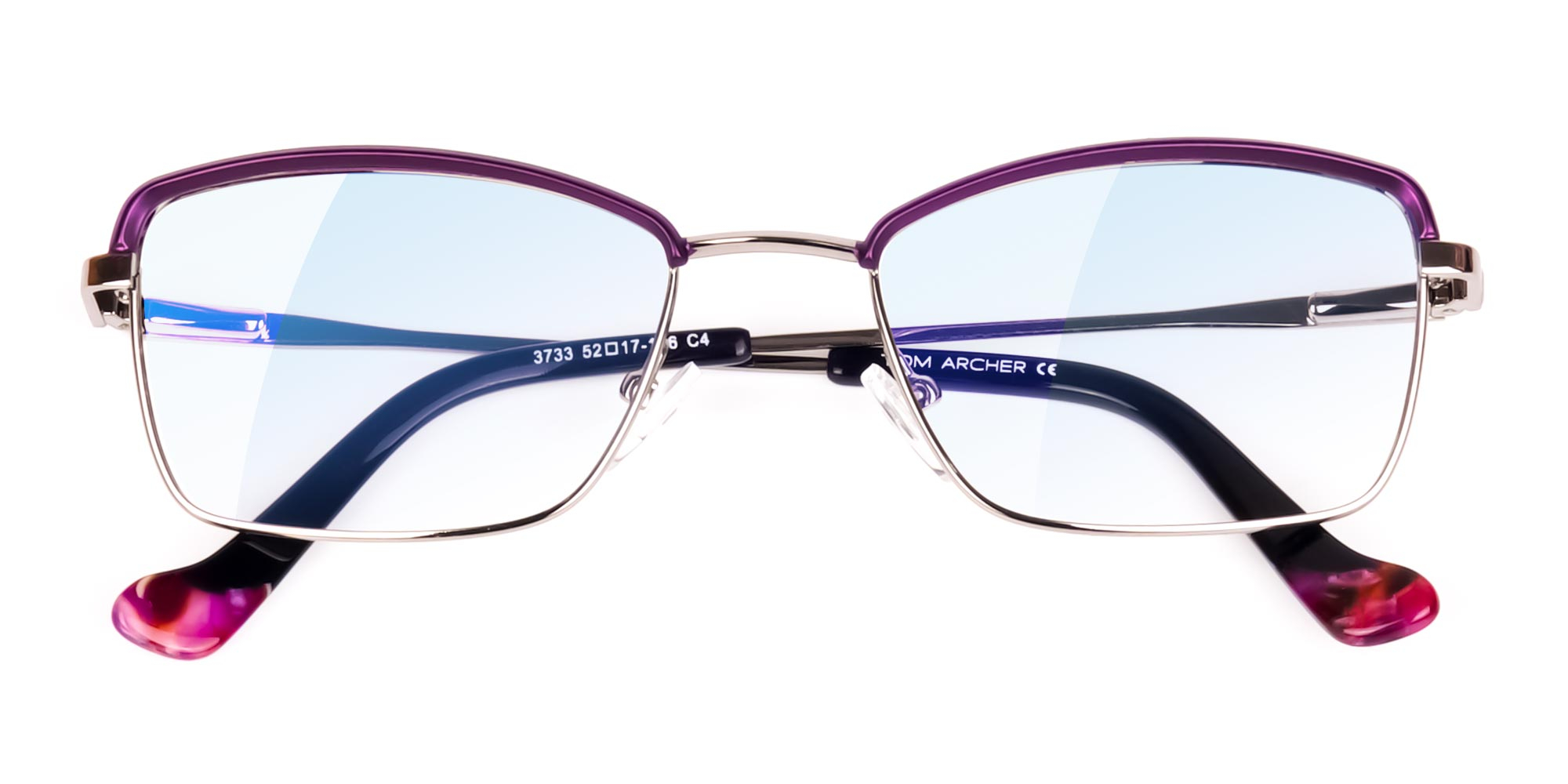 square blue light glasses