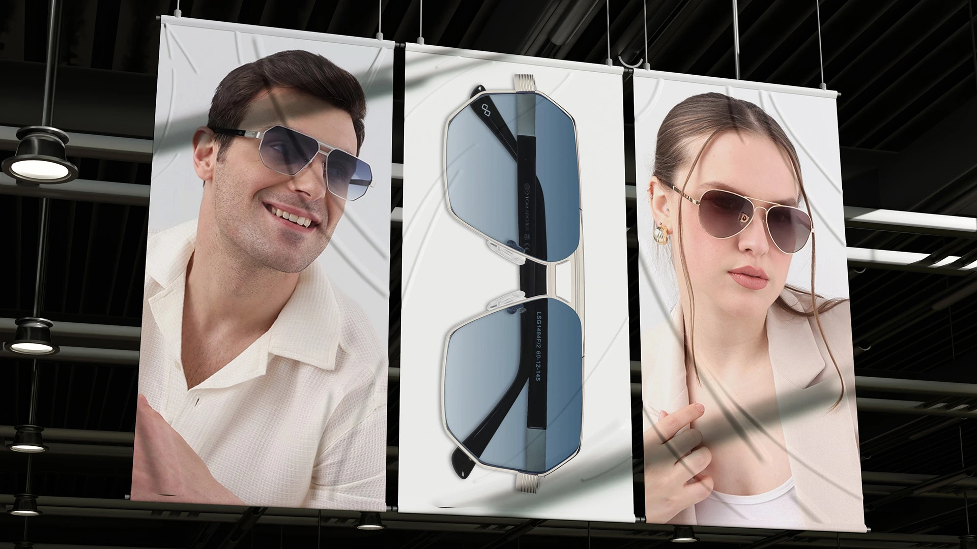 Black pilot sunglasses