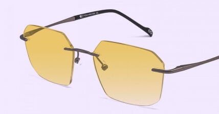Rimless Purple Sunglasses | Transparent Purple Glasses