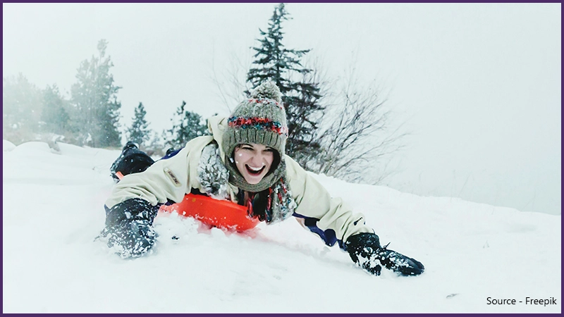 Sledging and Tobogganing in Winter