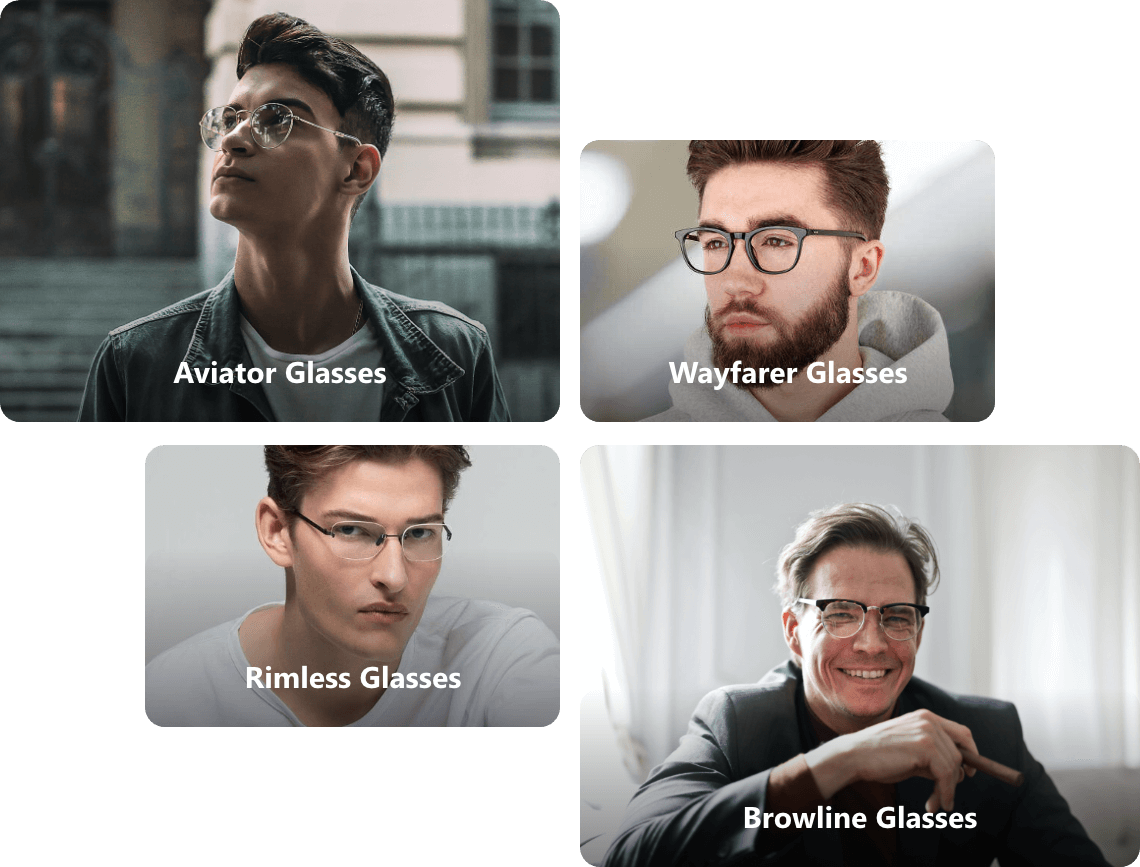 Square glasses for men