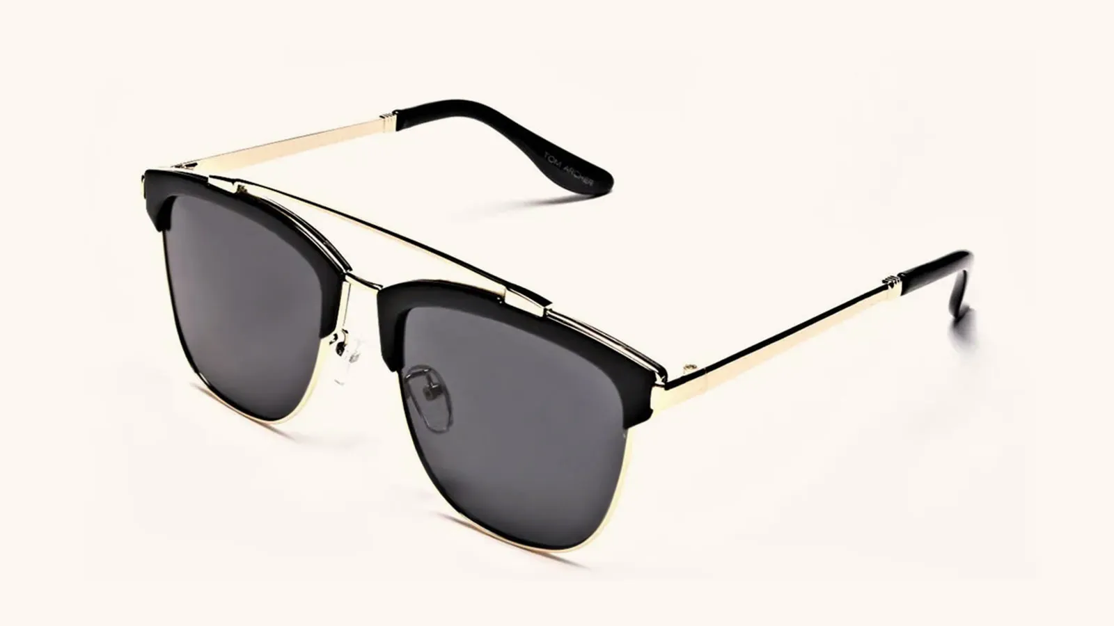 Browline aviator sunglasses for travel