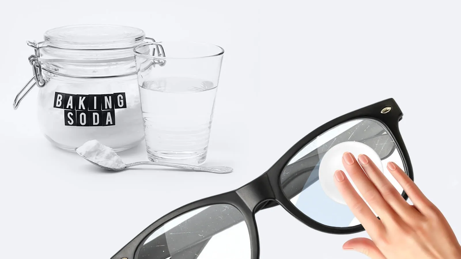 Remove Scratches from Glasses using Baking Soda
