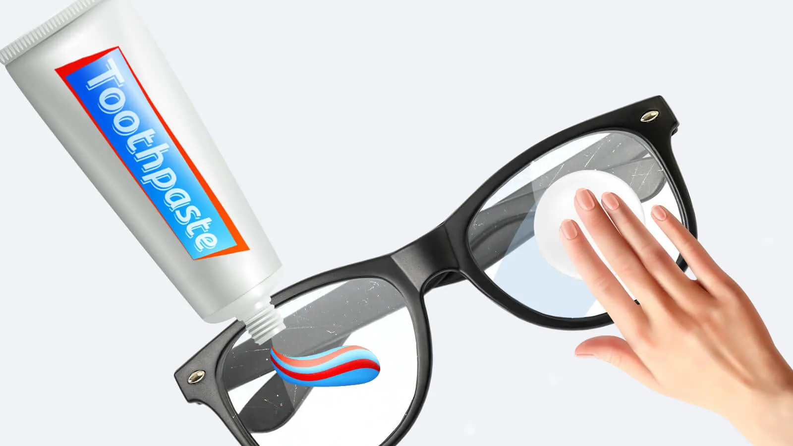 Remove Scratches from Glasses using Toothpaste