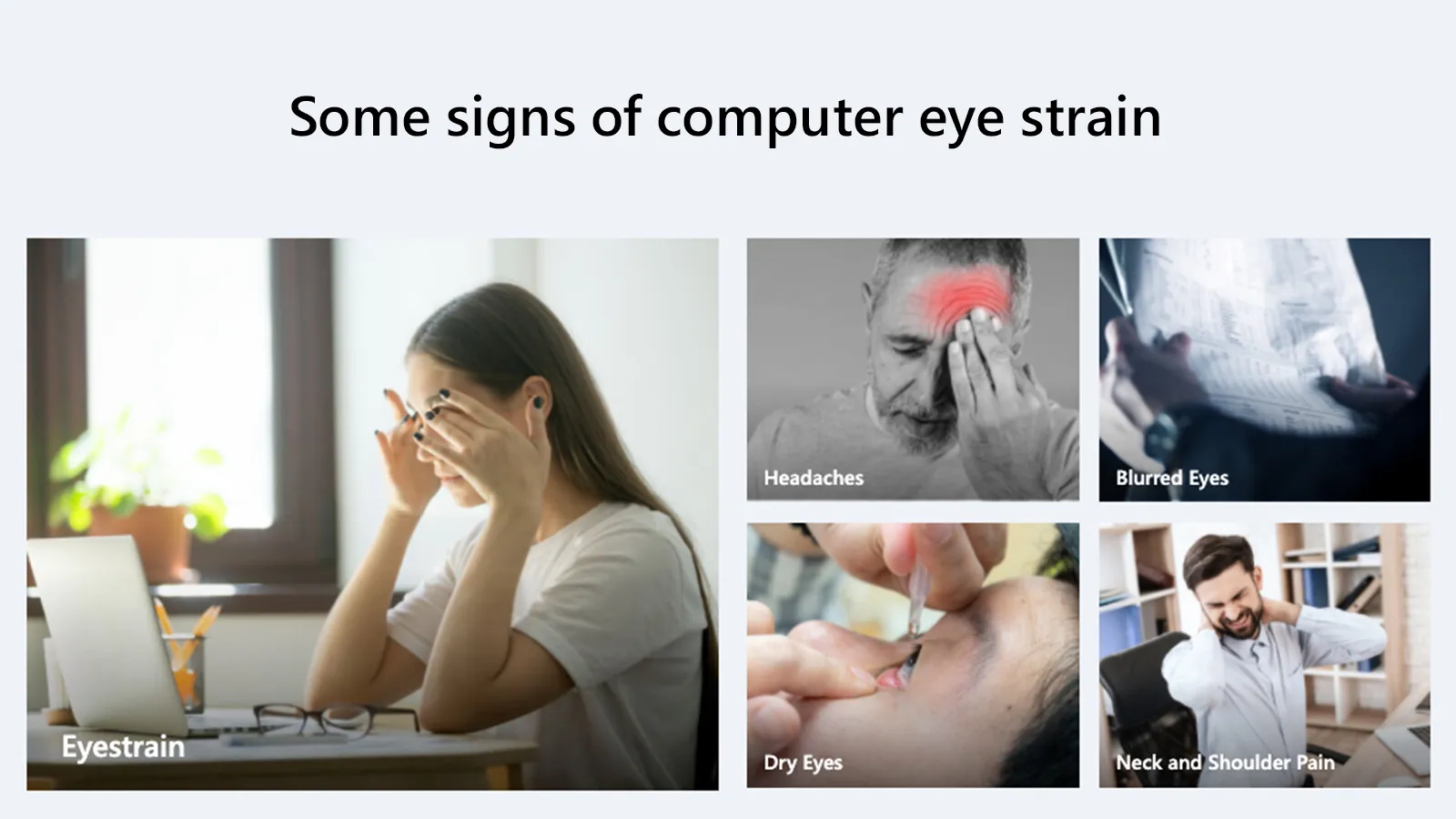signs of computer eye strain