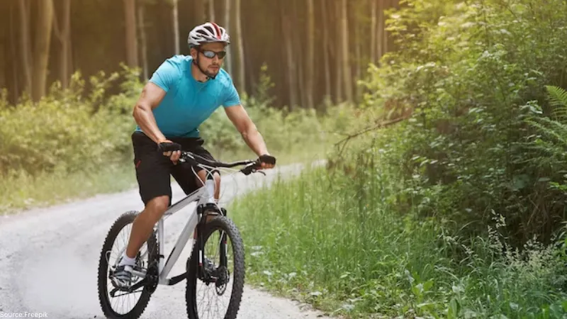 Man riding a
bike