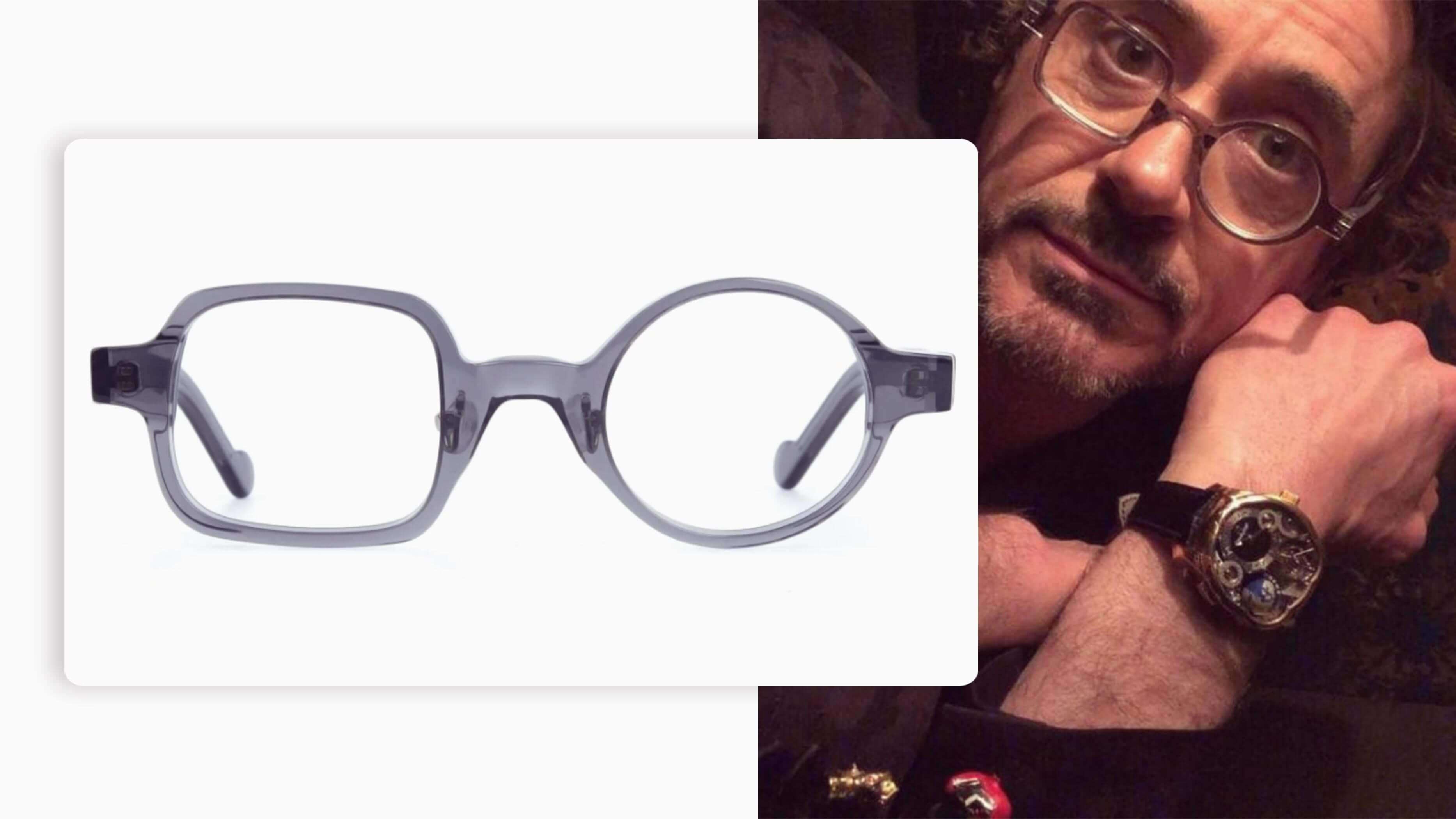 downey stark one round and square glasses