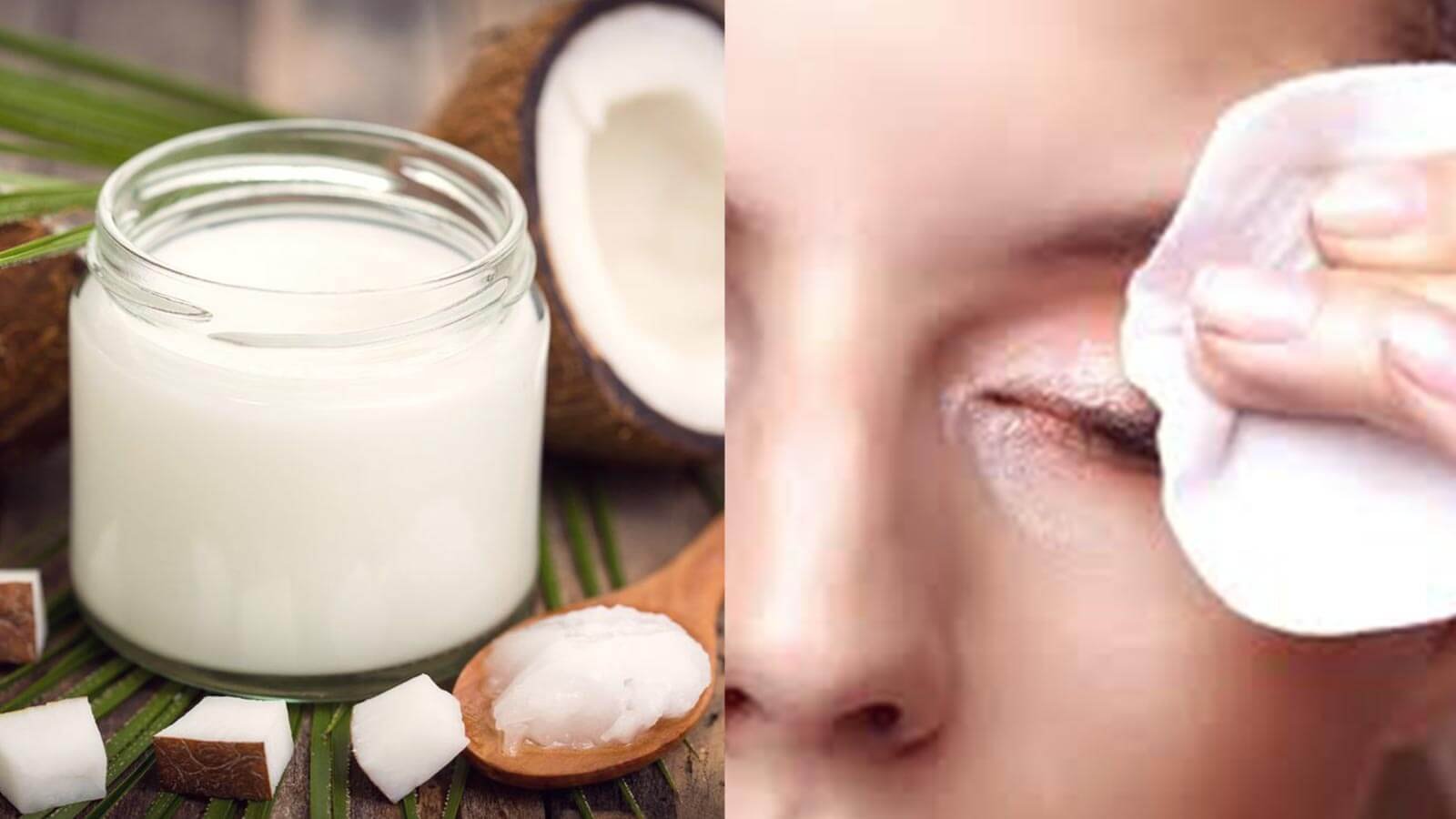 remove eye makeup with coconut oil