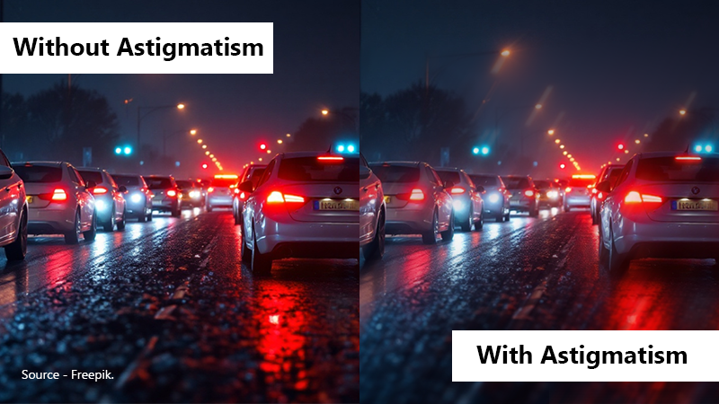 What are astigmatism symptoms?