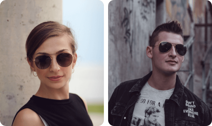Double Bridge Sunglasses for men women