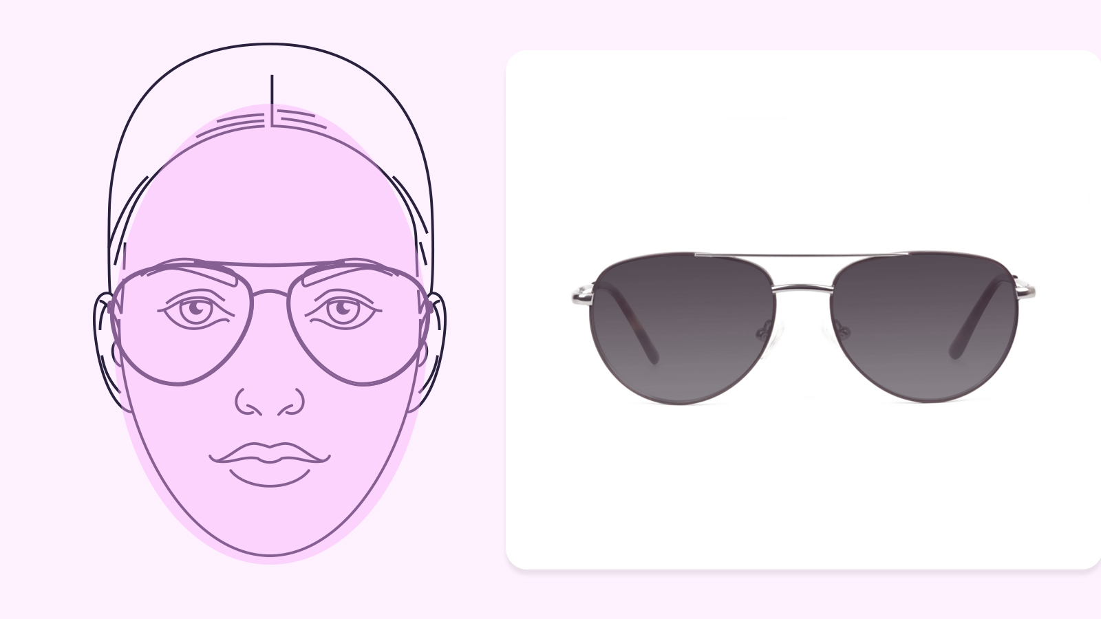 aviator sunglasses and face shape